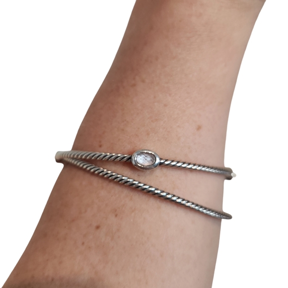 David Yurman Silver Cable Bracelet - Picture 2 of 7